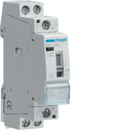 Hager - ERC225 - Contacteur commande manuelle 25A, 2F, 230V