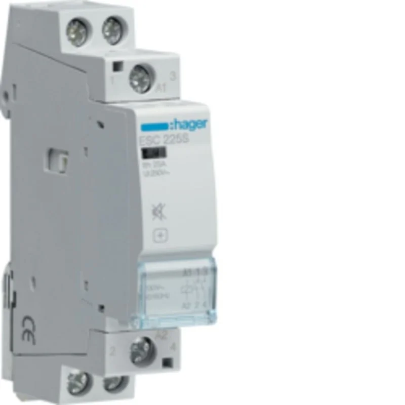 Hager - ESC225S - Contacteur silencieux 25A, 2F, 230V