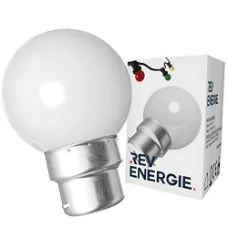 Revenergie | Lot 12 ampoules LED B22 1W blanc chaud – Guirlande incassable