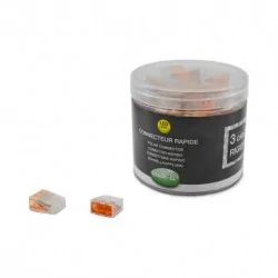 Connecteur rapides 3 fils rigides - boite 100pcs