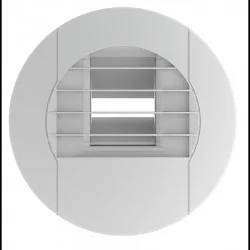 S&P - 852817 - Bouche hygroreglable temporisée cuisine électrique 10-45-135 D125 mm