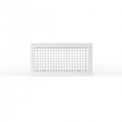 Grille double déflexion 400x200 blanc mat