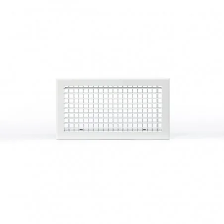 Grille double déflexion 400x200 blanc mat