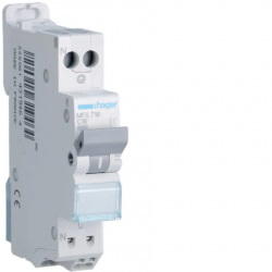 Hager - MFS716 - Disjoncteur 1P+N 3kA C-16A connexion SanVis 1 Module