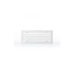 Grille linéaire alu blanche + Plénum1000X150 Blanc brillant