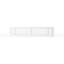 Grille linéaire alu blanche + Plénum600X150B