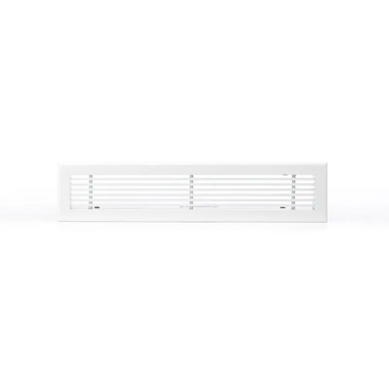 Grille linéaire alu blanche + Plénum600X150B