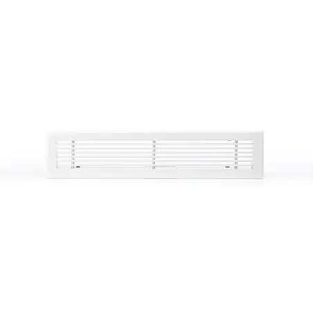 Grille linéaire alu blanche + Plénum600X150B