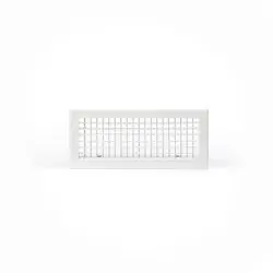 Grille linéaire alu blanche + Plénum300X150B
