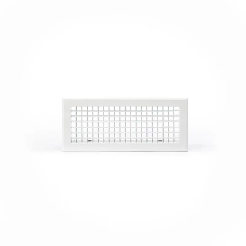 Grille linéaire alu blanche + Plénum300X150B