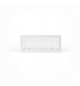 Grille linéaire alu blanche + Plénum300X150B
