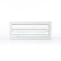 Grille double déflexion alu blanche 400X150B