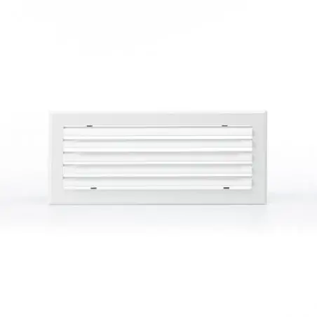 Grille double déflexion alu blanche 400X150B