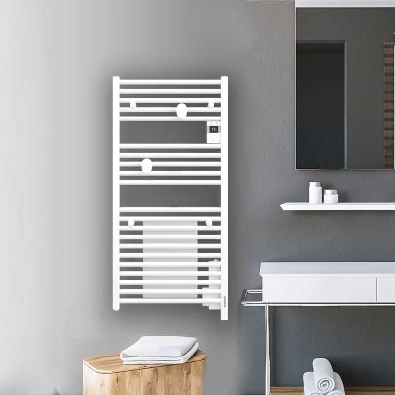 Atlantic | Radiateur sèche-serviettes connecté Doris digital 1750W - Avec soufflerie - WI-FI - Blanc brillant Atlantic | Radiateur sèche-serviettes connecté Doris digital 1750W - Avec soufflerie - WI-FI - Blanc brillant