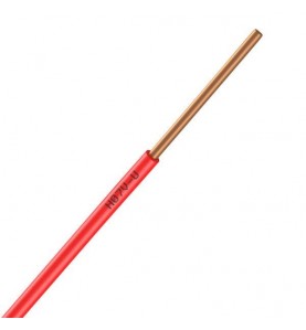 Nexans - 01225051 - Fil rigide électrique 1G2,5 Rouge 100m H07V-U