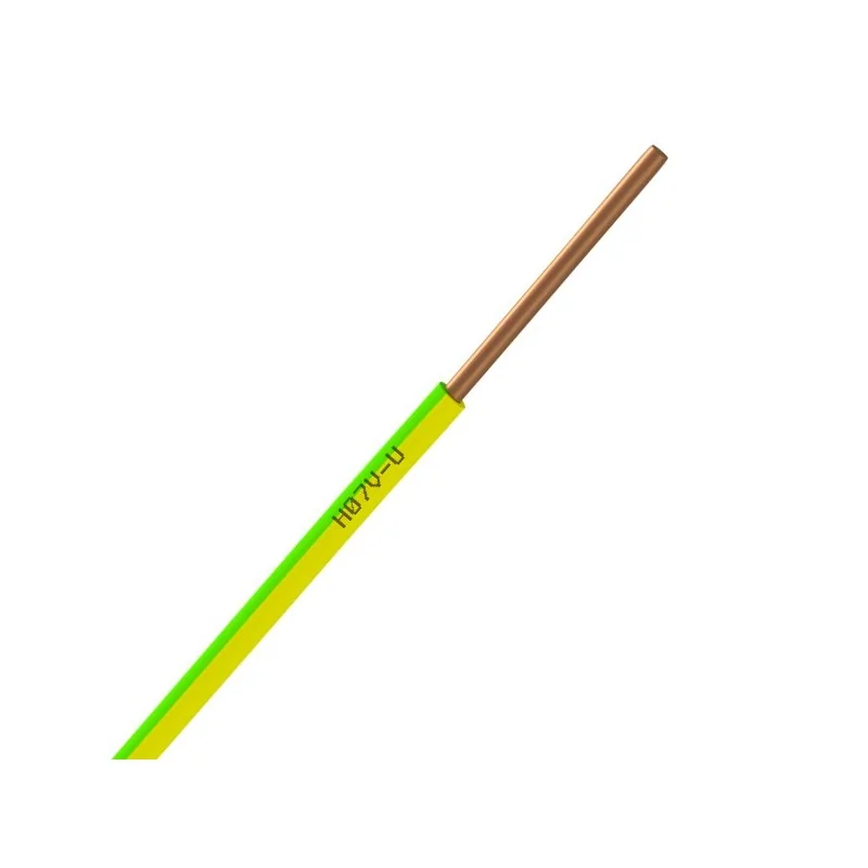 Nexans - 01225010 -Bobine de fil électrique 1,5mm Vert Jaune Long 100m [PASSEO H07V-U 1G1.5 VJ]