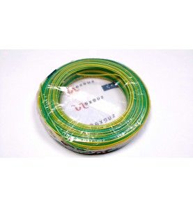 Nexans - 01225010 -Bobine de fil électrique 1,5mm Vert Jaune Long 100m [PASSEO H07V-U 1G1.5 VJ]