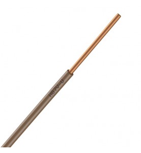 Nexans - 01225016 -Bobine de fil électrique 1,5mm Brun Long 100m [ H07V-U PASSEO 1 ]